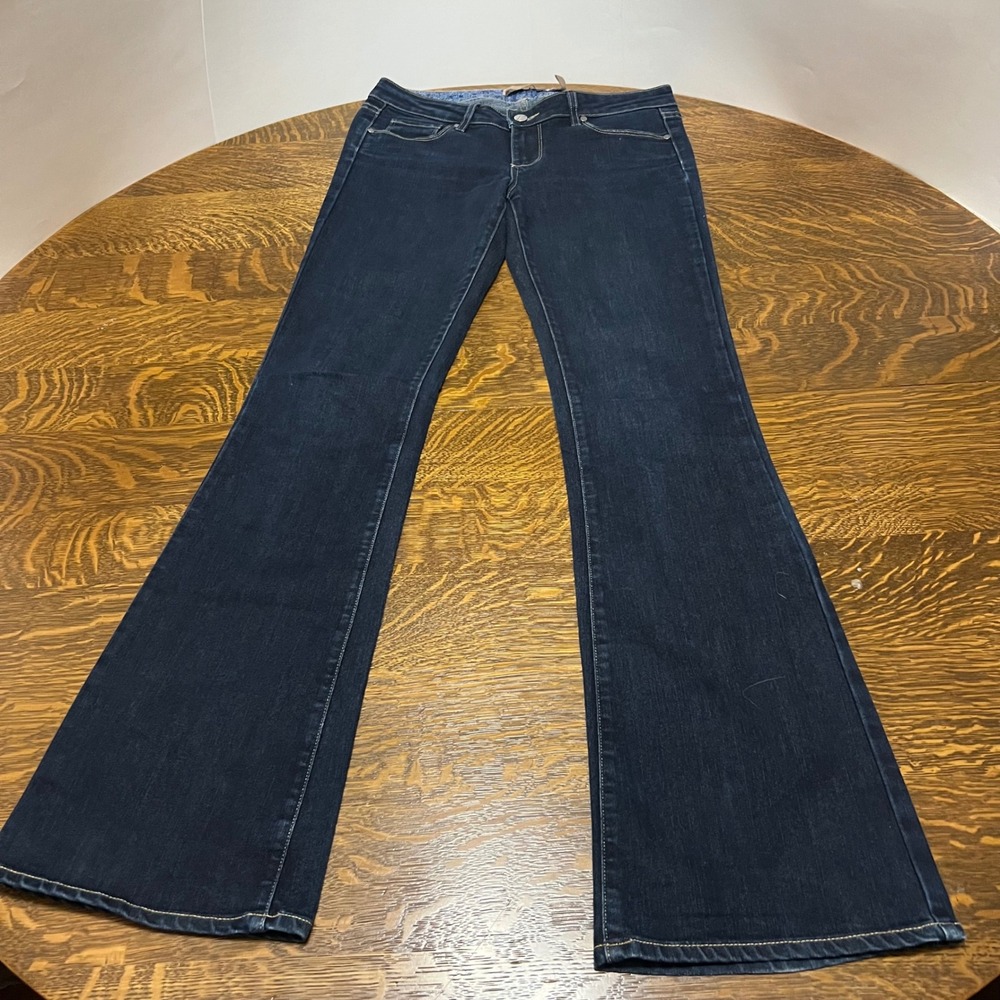 Paige Laurel Canyon Jeans Y2K Women 28 Dark Blue Bootcut Low Rise Denim 2000's